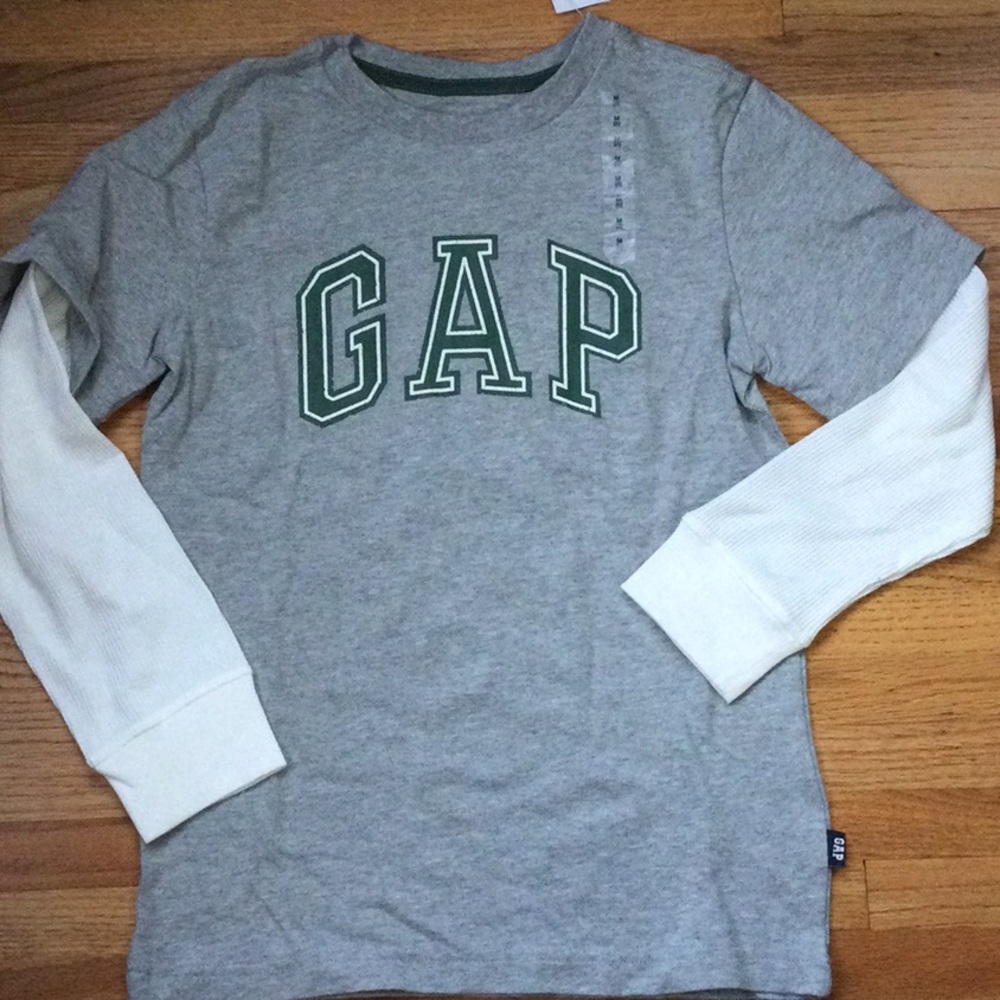 Gap kids long sleeve logo t size medium (8)